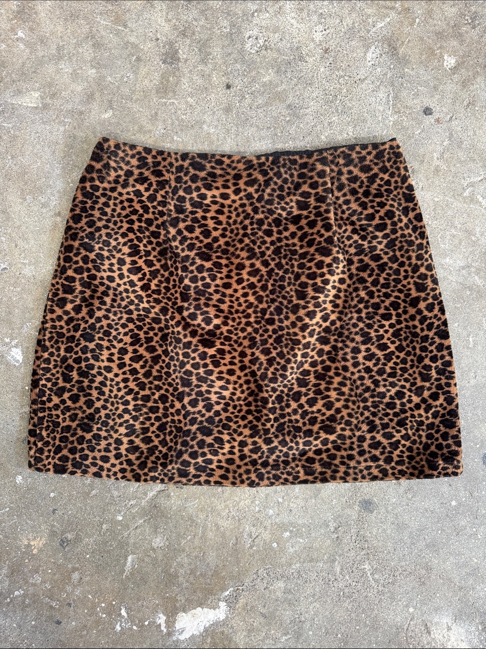 Vintage Leopard Print Mini Skirt